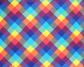 Little Johnny Rainbow Tartan Multicolored 100% Cotton 145cm Wide Digitally Printed Fabric for Crafting, Sewing, Patchwork, Dressmaking